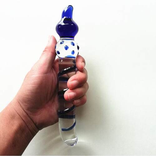 玻璃按摩器 大号水晶玻璃局部按摩器 男女用兴奋局部腰部菊部门塞