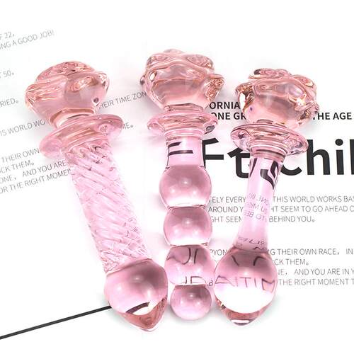 Glass-made femalemasturbation toy fake phallus adult product