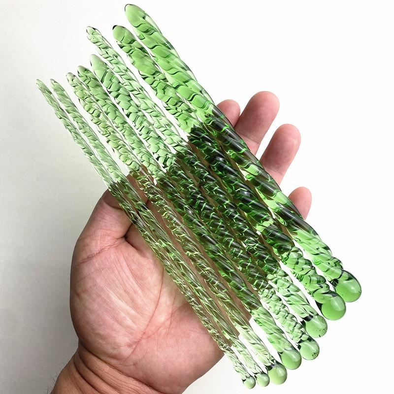 男用彩色玻璃水道堵马燕螺纹女用插器水晶水道扩张器腿部放松缓解