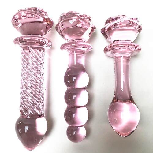 Glass-made femalemasturbation toy fake phallus adult product