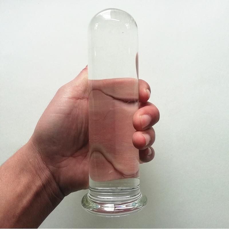 大号粗双头女用女用器具水晶玻璃器器按摩新款解压加工生产4.5mm