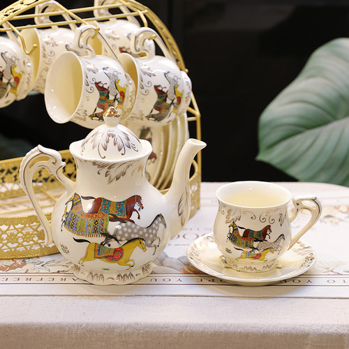 马到福来轻奢咖啡杯碟礼盒