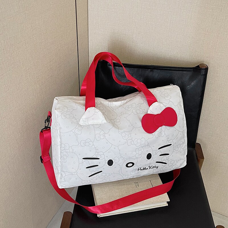 休闲牛津布旅行包超大容量手提收纳袋KT猫行李包套拉杆箱衣服包