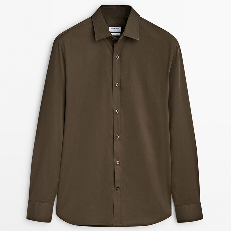 简约纯棉衬衫休闲商务宽松上衣