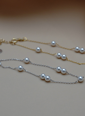 如帆小众轻奢高级感纤细珍珠手链925纯银简约气质手串通勤女60349