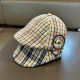 男女宝薄款 前进帽格子百搭夏季 透气婴儿贝雷帽 宝宝帽子春秋款 新款