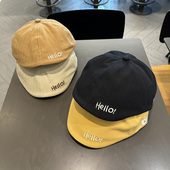 儿童帽子春秋季 百搭鸭舌帽 宝宝可爱贝雷帽男童复古前进帽女童韩版