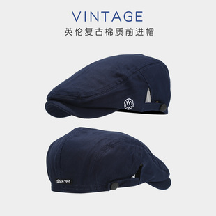 儿童反戴字母贝雷帽女童秋冬出游前进帽男童2025小孩复古画家帽