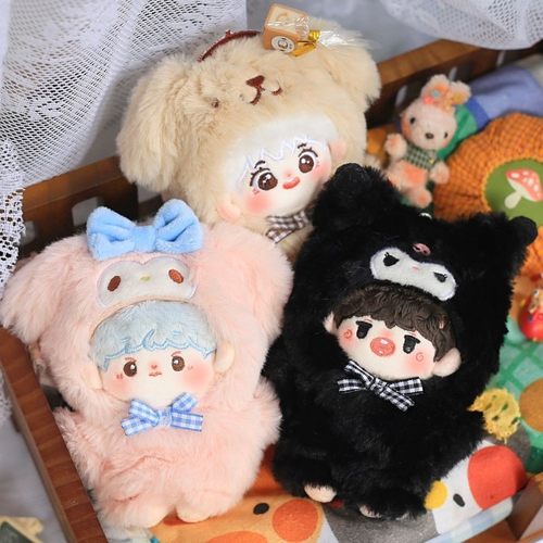 新款10厘米娃衣棉花娃娃衣服卡通连体衣正常体/海星体可穿原创