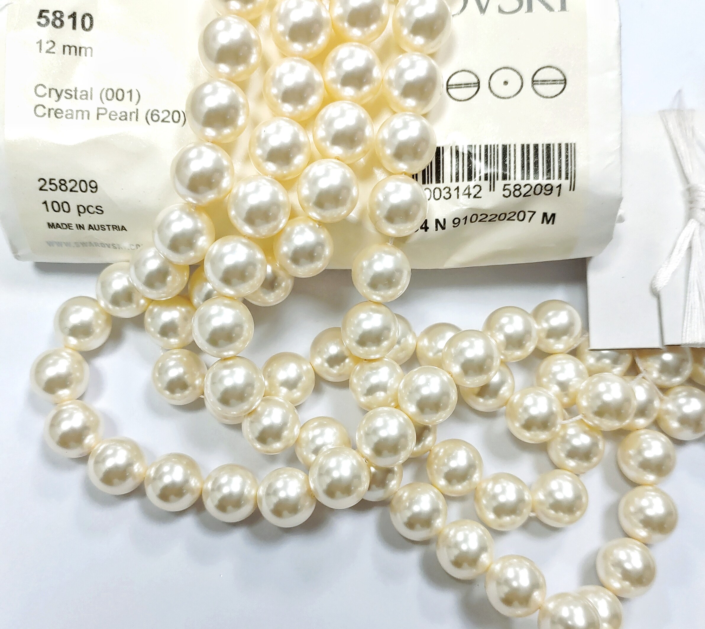 手缝珍珠 5810 12MM 001620奶白 手缝珍珠DIY手制奥钻美甲珍珠