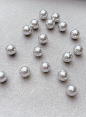 5818半孔珍珠 001616浅灰  美甲钻华子 DIY奥钻耳钉堆钻穿戴美甲