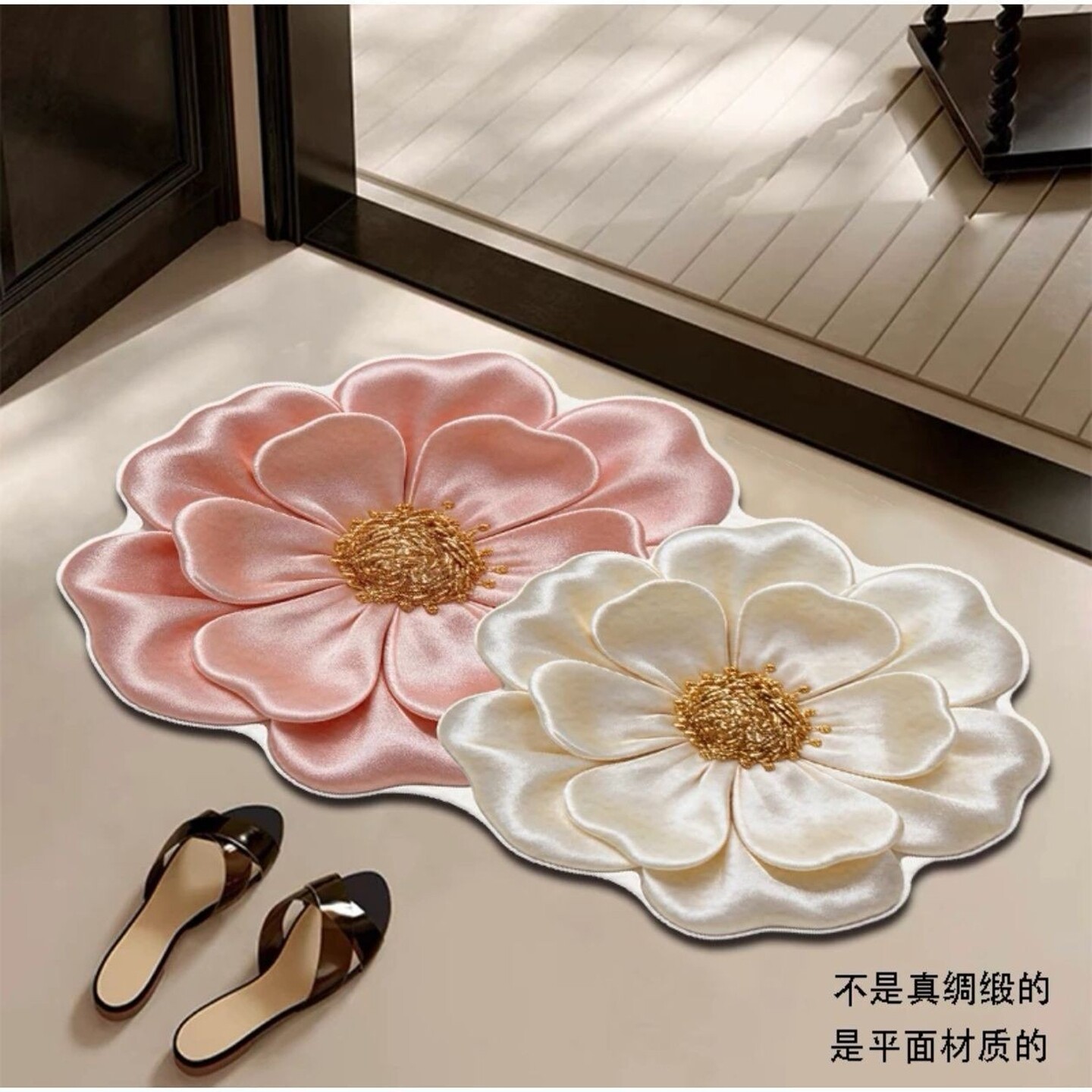 轻奢风硅藻泥家用浴室卫浴吸水地垫玄关入户门垫卫生间防滑脚垫子