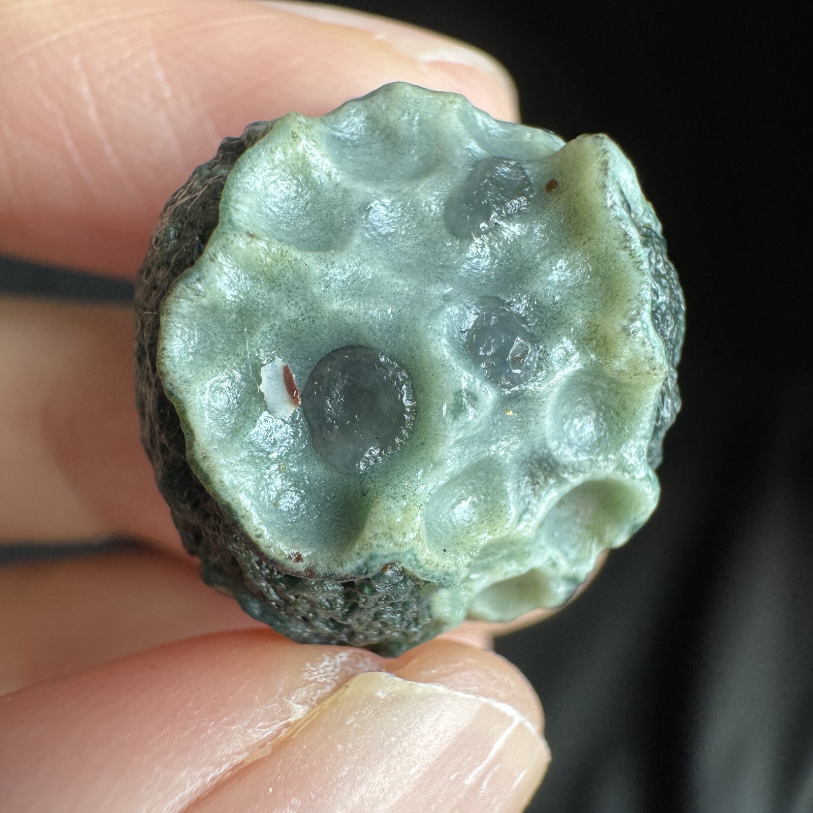 2.1cm 眼睛石 天然戈壁玛瑙原石-4042