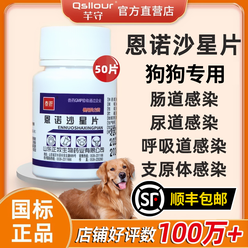 恩诺沙星片狗狗拉肚子猫咪消炎药
