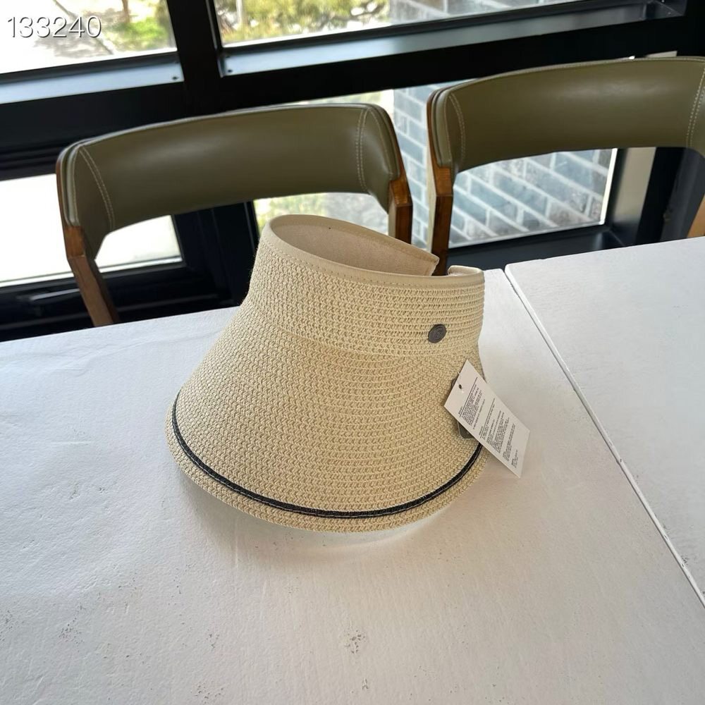 新款大檐户外草编空顶防晒帽女日系蝴蝶结甜美可折叠透气遮阳帽子