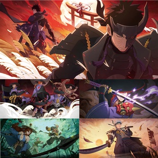 火影忍者海报墙贴画宇智波鼬带土鸣人佐助自来也鹿丸墙面装 饰贴纸