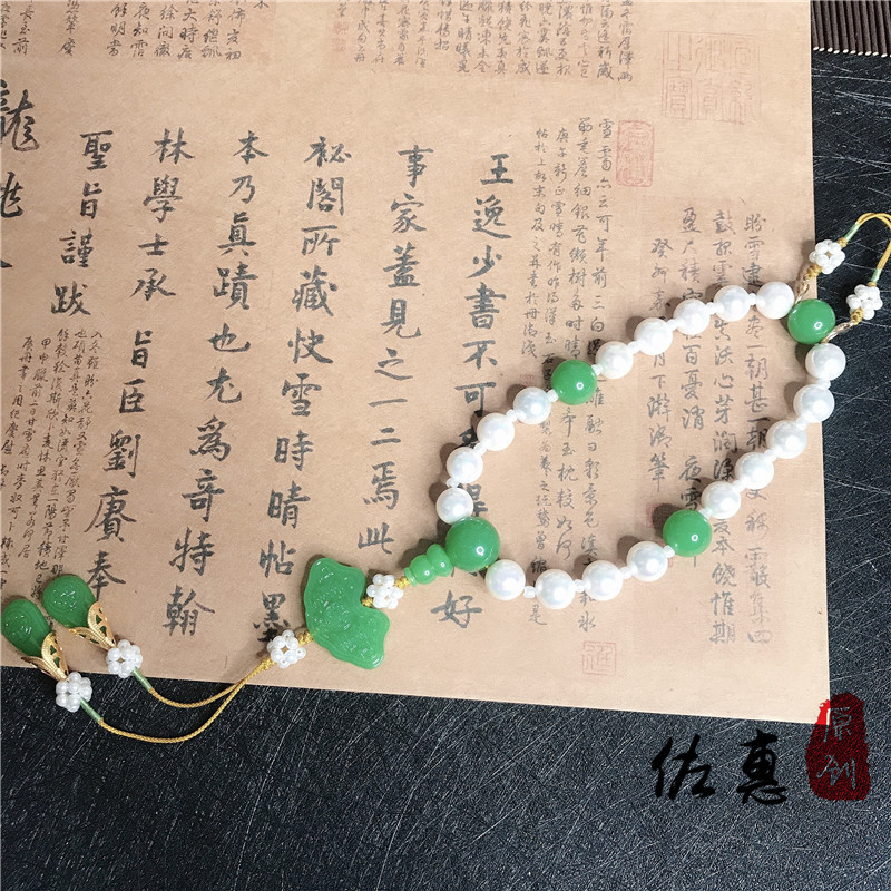 复刻宫廷款十八子压襟手持念珠中式复古手工挂饰配件