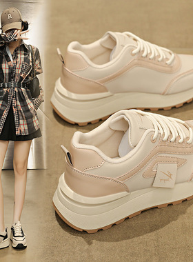 28167厚底老爹鞋女款2026新款春秋季休闲女鞋子轻便时尚百搭运动