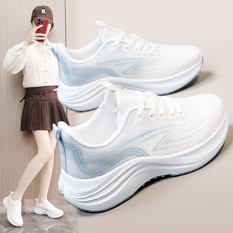 K2551飞织透气运动鞋女2026春夏新款防滑软底不累脚休闲跑步女鞋