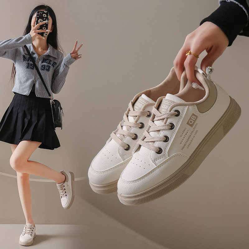 2024小白鞋女秋新款韩版ins女学生休闲运动百搭板鞋街拍平底鞋Q71