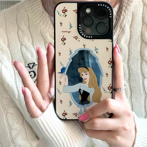 苹果卡通可爱甜美镜面手机软壳