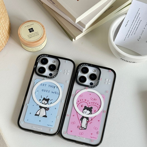 SayCheese原创IP·ChicCherry·招财福卡与转运福卡·苹果透明不发黄·磁吸软壳·洋气ins风·iPhone16ProMax