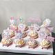 卡通KT猫蛋糕装 饰粉色系凯蒂猫甜品台插牌小猫咪小熊生日摆件插件