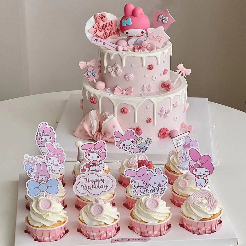 可爱卡通美乐蒂粉色兔子生日插牌烘焙甜品台摆件蛋糕装饰插件,节庆用品/礼品,节日装扮用品,淘宝优惠券,粉丝福利购,淘宝优惠卷