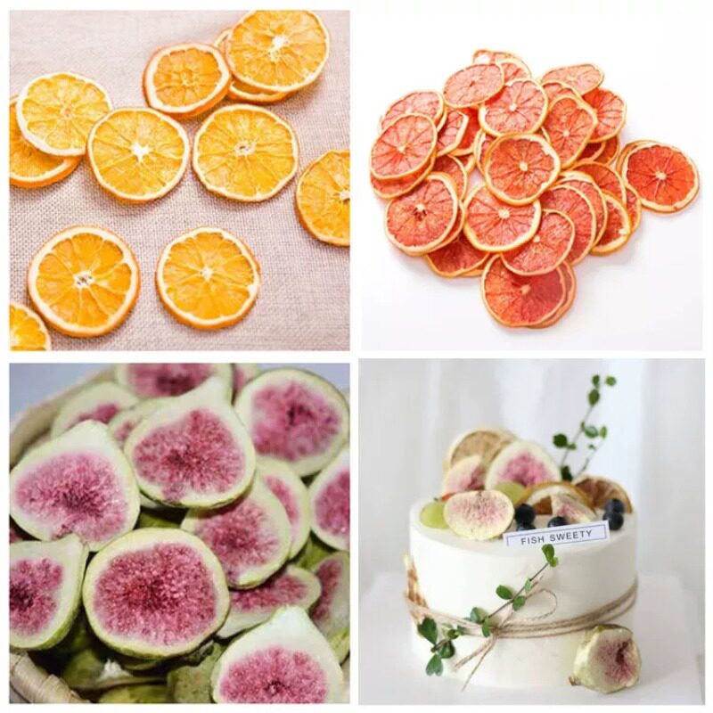 简约小清新蛋糕装饰优选果蔬干冻干无花果干休闲水果干西柚柠檬干