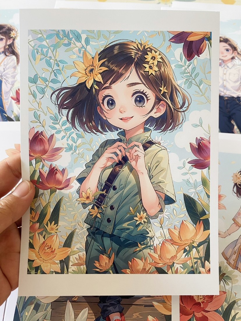 动漫男女场景插画临摹卡马克笔中级花卉漫画少儿美术绘画范画