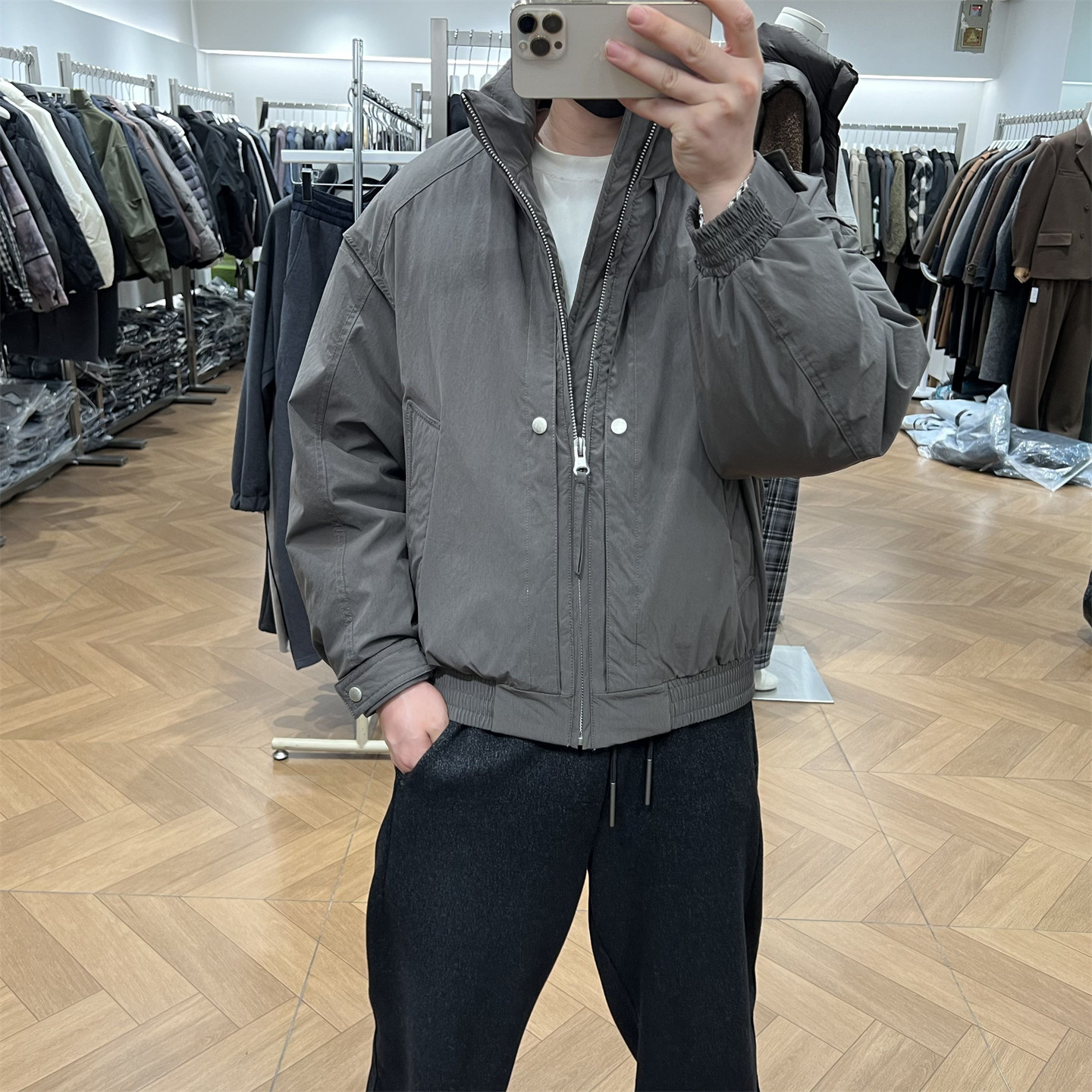 户外简约纯色工装立领羽绒服男冬季美式宽松复古通勤保暖短款外套,男装,羽绒服,淘宝优惠券,粉丝福利购,淘宝优惠卷