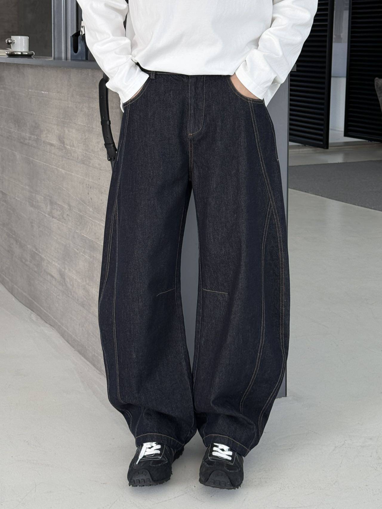 2026春季新款美式复古普洗做旧弯刀牛仔裤男潮流通勤百搭直筒裤潮,男装,牛仔裤,淘宝优惠券,粉丝福利购,淘宝优惠卷