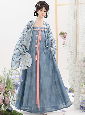 洛花赋唐制汉服法门寺披衫齐胸12破裙日常汉服改良显瘦襦春夏新款