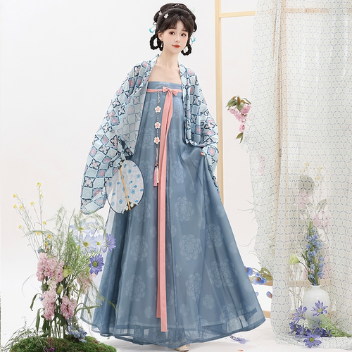 洛花赋唐制汉服法门寺披衫齐胸12破裙日常汉服改良显瘦襦春夏新款