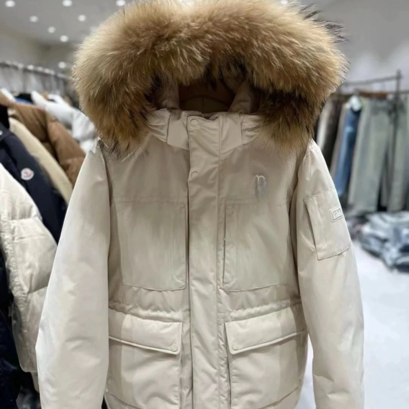 单卖真皮，貉子毛。MLB风格羽绒服这款专用毛领男女同款毛领订制