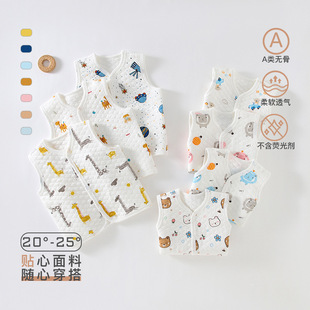 儿童马甲婴儿春秋纯棉a类宝宝坎肩男女童加厚保暖背心安阳婴童装