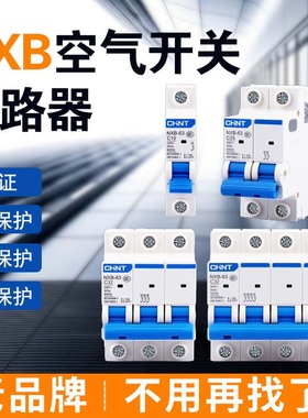 家用空气开关 小型断路器 单级双极/1P/2P/3P/4P 开关短路保护器