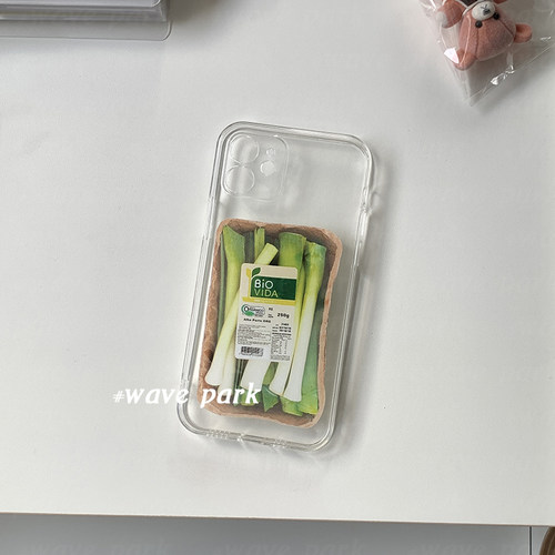 海浪公园【拍三免一】大葱适用于iPhone15promax手机壳tpu透明软壳三星s24小米14pro华为p70pro