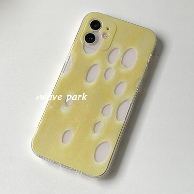 海浪公园【拍三免一】干酪片奶酪适用于iPhone15promax手机壳tpu透明软壳三星s24小米14pro华为p70pro