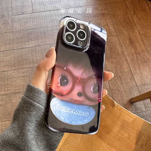 海浪公园【拍三免一】蒙奇奇可爱适用于苹果15pm/xsm/16plus菲林精孔硬壳手机壳reno12pro三星s24plus