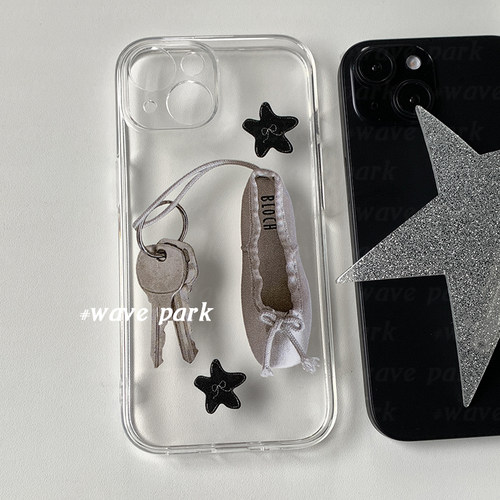 海浪公园【拍三免一】芭蕾舞鞋小众适用于iPhone15promax手机壳tpu透明软壳reno12三星s24小米14pro华为p70