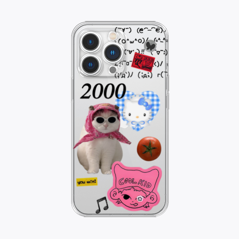 海浪公园【拍三免一】ins元素拼贴2000适用于iPhone16promax手机壳tpu透明软壳三星s25至尊小米15pro华为p70