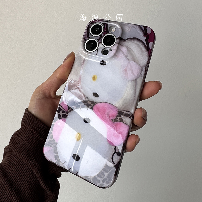 海浪公园【拍三免一】kitty古早亚文化适用于苹果16PM/17/xr菲林精孔硬壳手机壳保护套可爱华为p80小米15pro