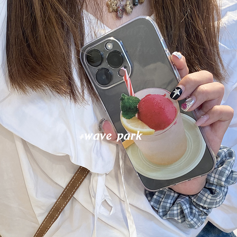 海浪公园【拍三免一】冰淇淋饮料甜点适用于iPhone15promax手机壳tpu透明软壳三星s24小米14pro华为p70pro