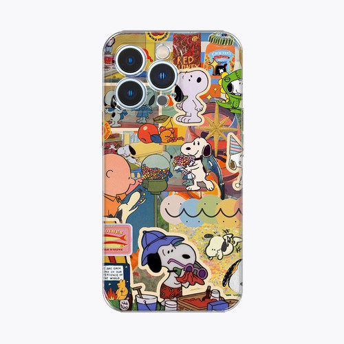 海浪公园【拍三免一】可爱小狗史努毕适用于iPhone17promax手机壳tpu透明软壳reno12三星s24小米14pro华为p70