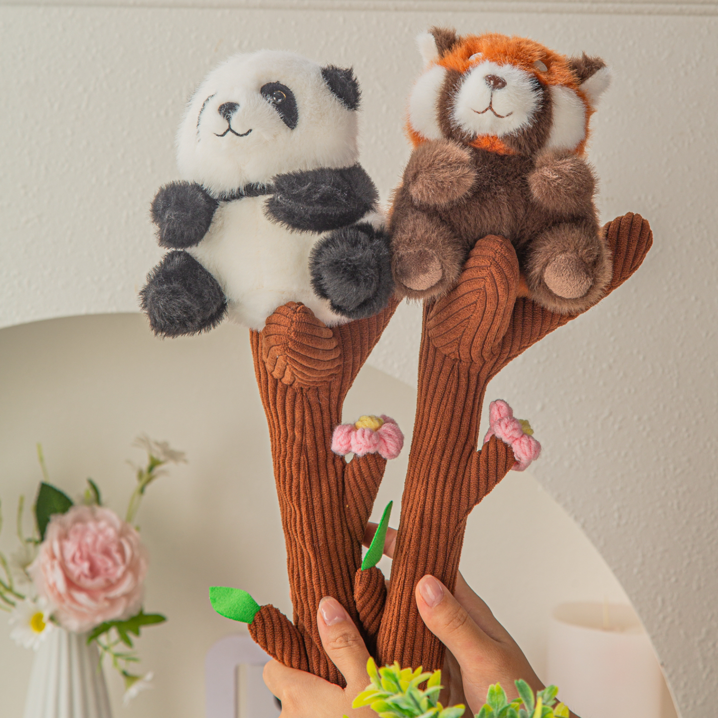 国宝大熊猫小熊猫花花七仔棒槌