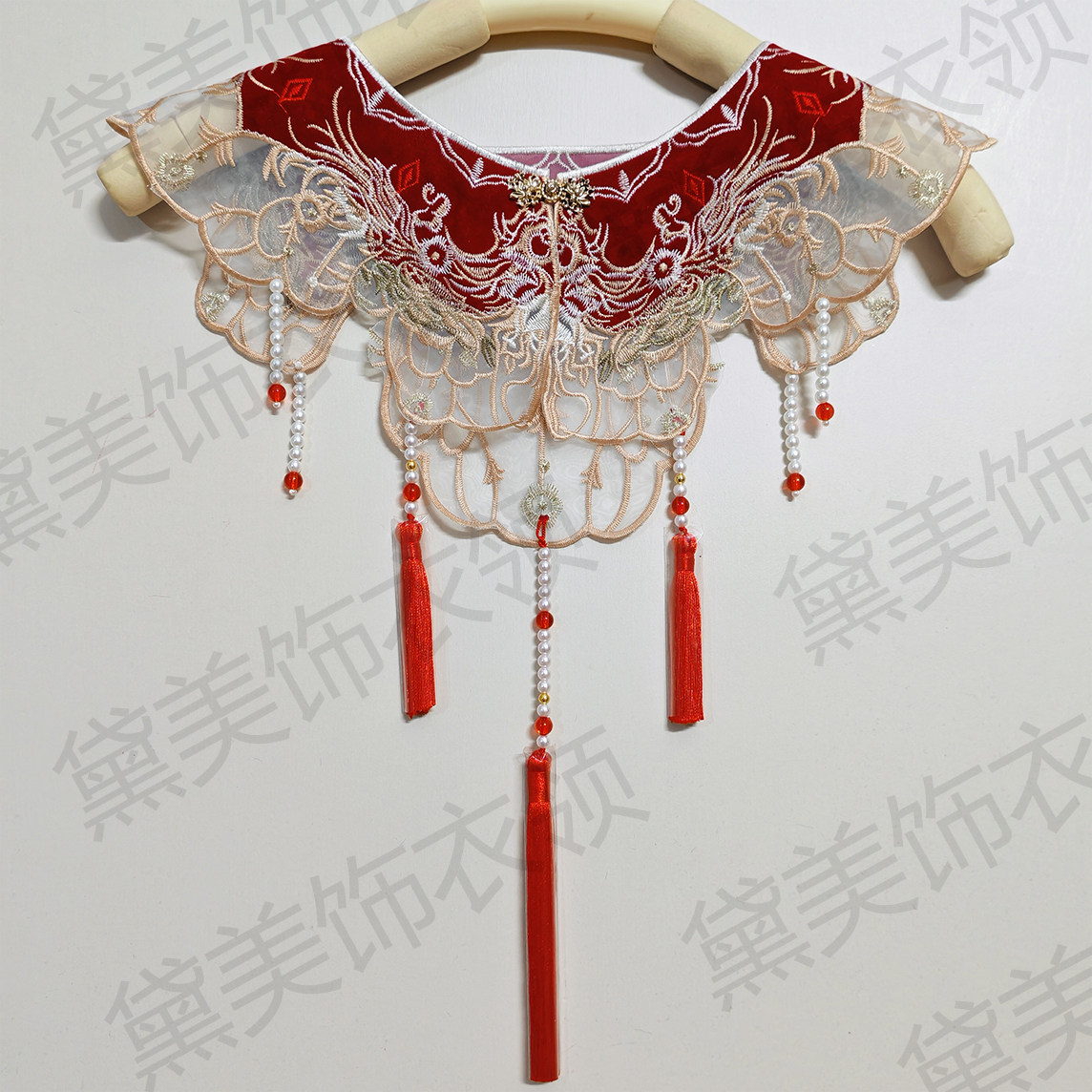 新中式云肩马面裙旗袍订婚喜庆拜年百搭高级感假领子儿童成人披肩