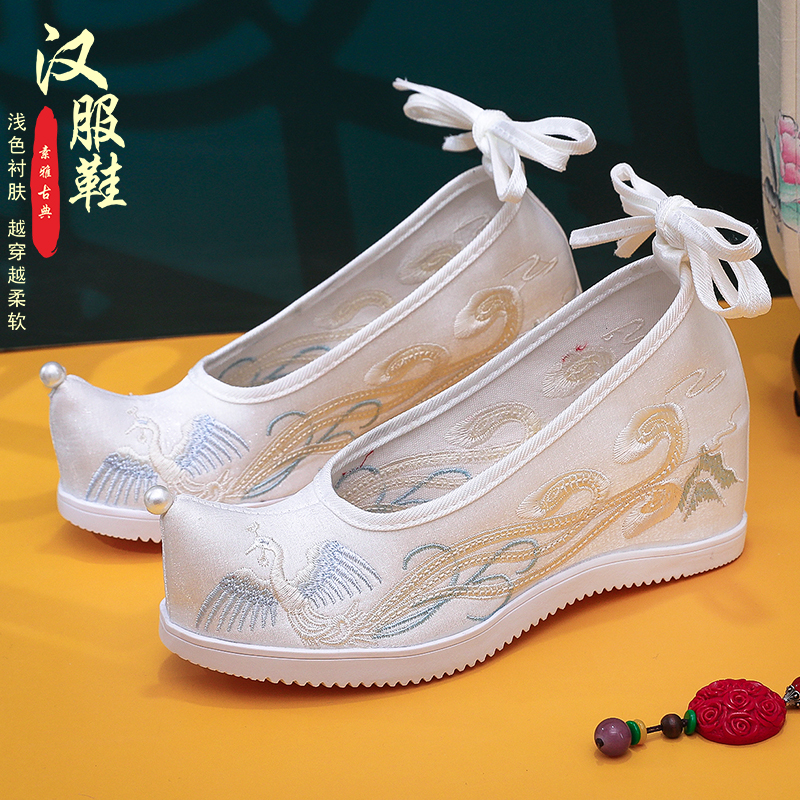 厘米汉元素古装翘头内增高弓鞋