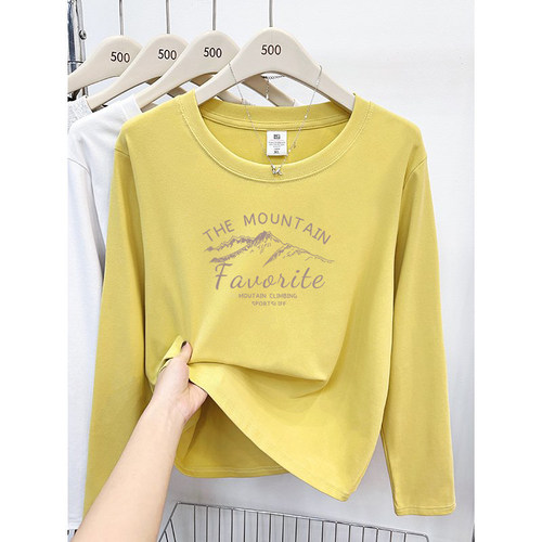 长袖t恤女春秋2025新款今年流行漂亮早秋上衣内搭打底衫外穿体恤