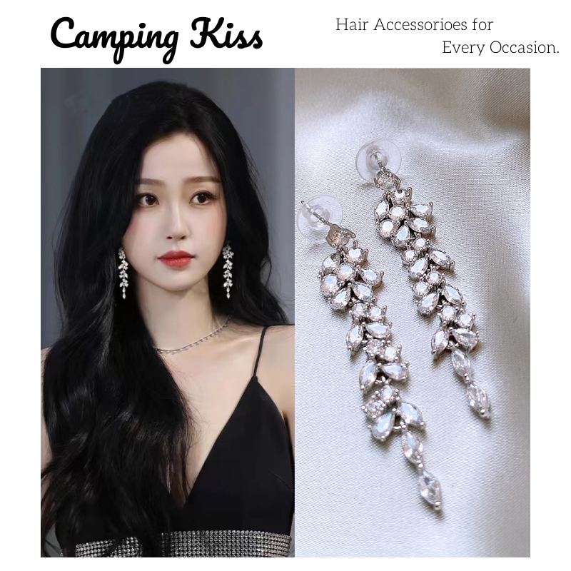 CampingKiss闪钻长款耳环耳针款
